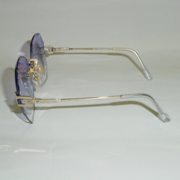 NWT Vintage 90's Lady Dia-Cut Bi-Focal Reading Sunglasses +1.00 (Gold/Blue) - Picture 2 of 4